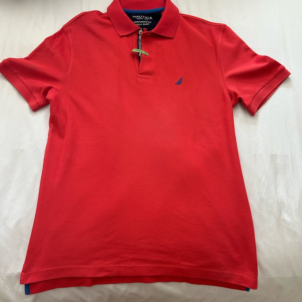 Nautica Men's Red Polo Shirt